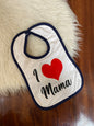 Baby Bibs Single Piece large - I love Mama