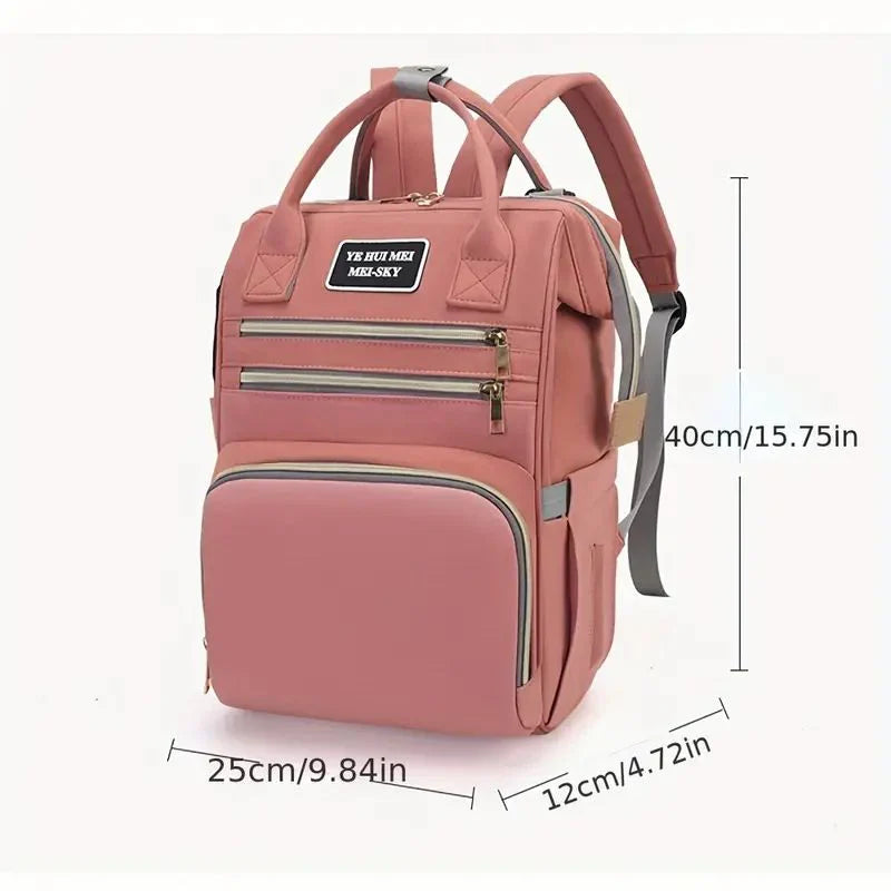 Multipurpose Outdoor Travel Light Purple Maternity Diaper Bag Baby Care Bag Pink Colour